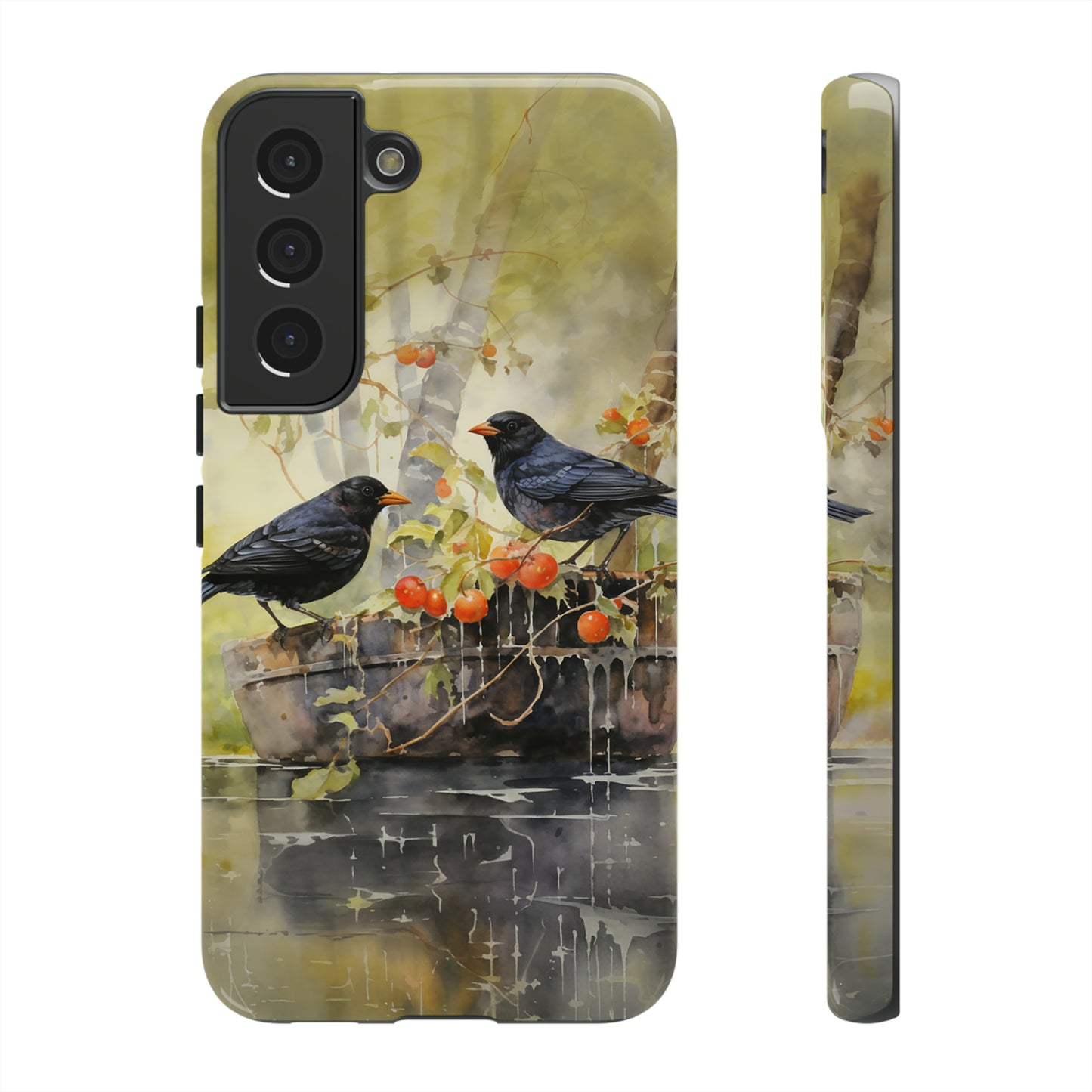 Blackbirds Watercolour - Tough Case