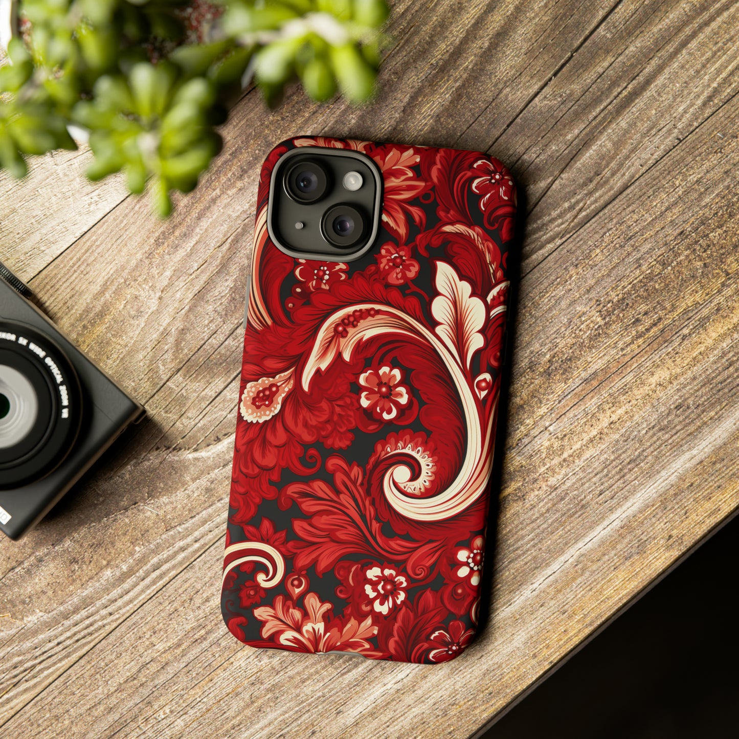 Cherry Red Paisley - Tough Cases