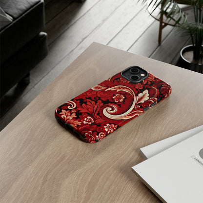 Cherry Red Paisley - Tough Cases