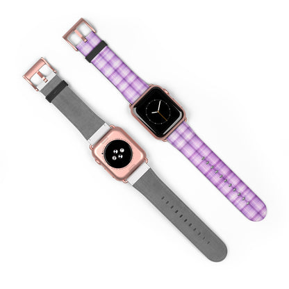 Apple Watch Strap - Pastel Lilac Tartan