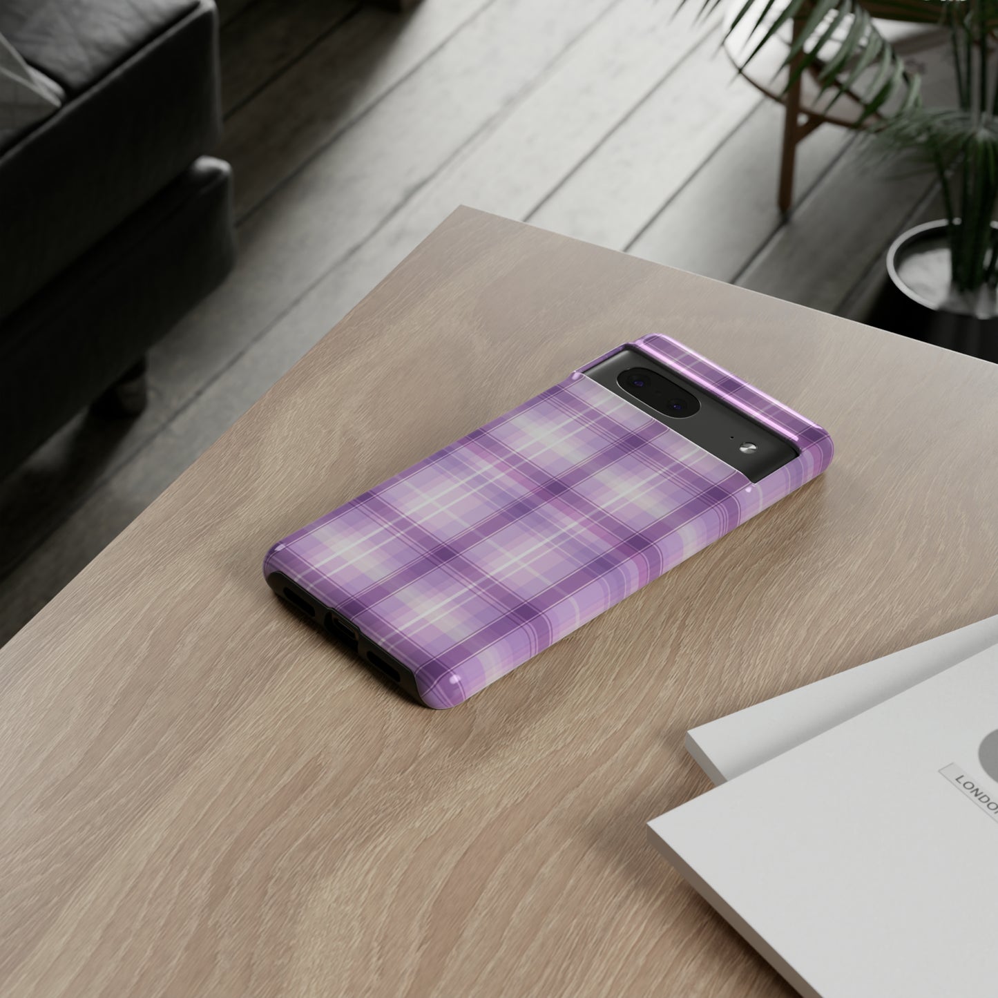 Pastel Lilac Tartan - Tough Cases