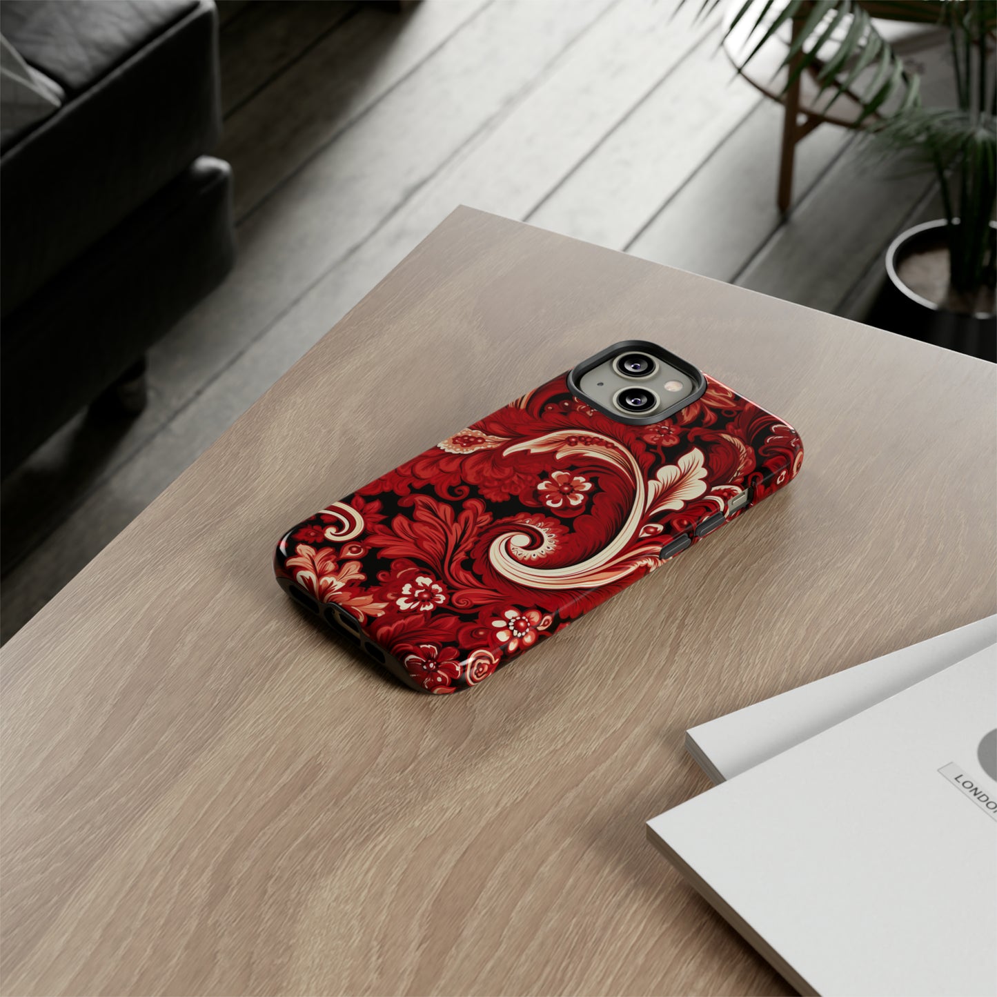 Cherry Red Paisley - Tough Cases