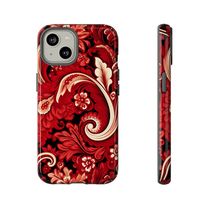 Cherry Red Paisley - Tough Cases