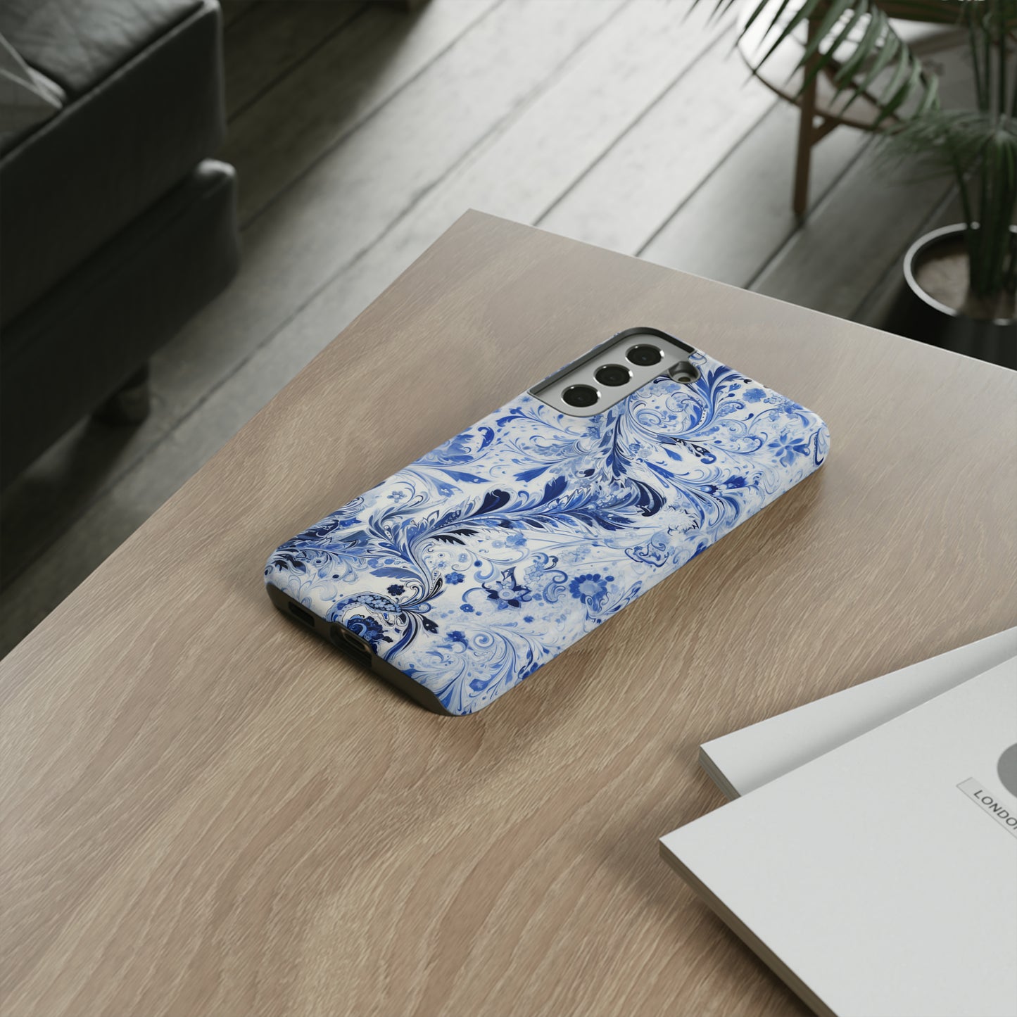 Silver Blue Paisley - Tough Cases