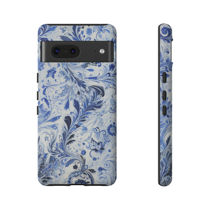 Silver Blue Paisley - Tough Cases