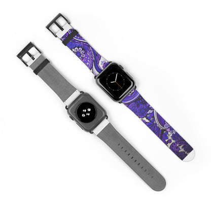 Apple Watch Strap - Purple Paisley