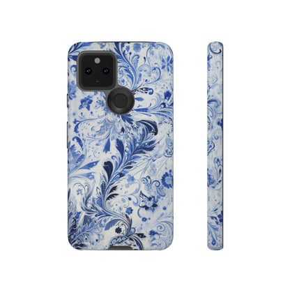 Silver Blue Paisley - Tough Cases