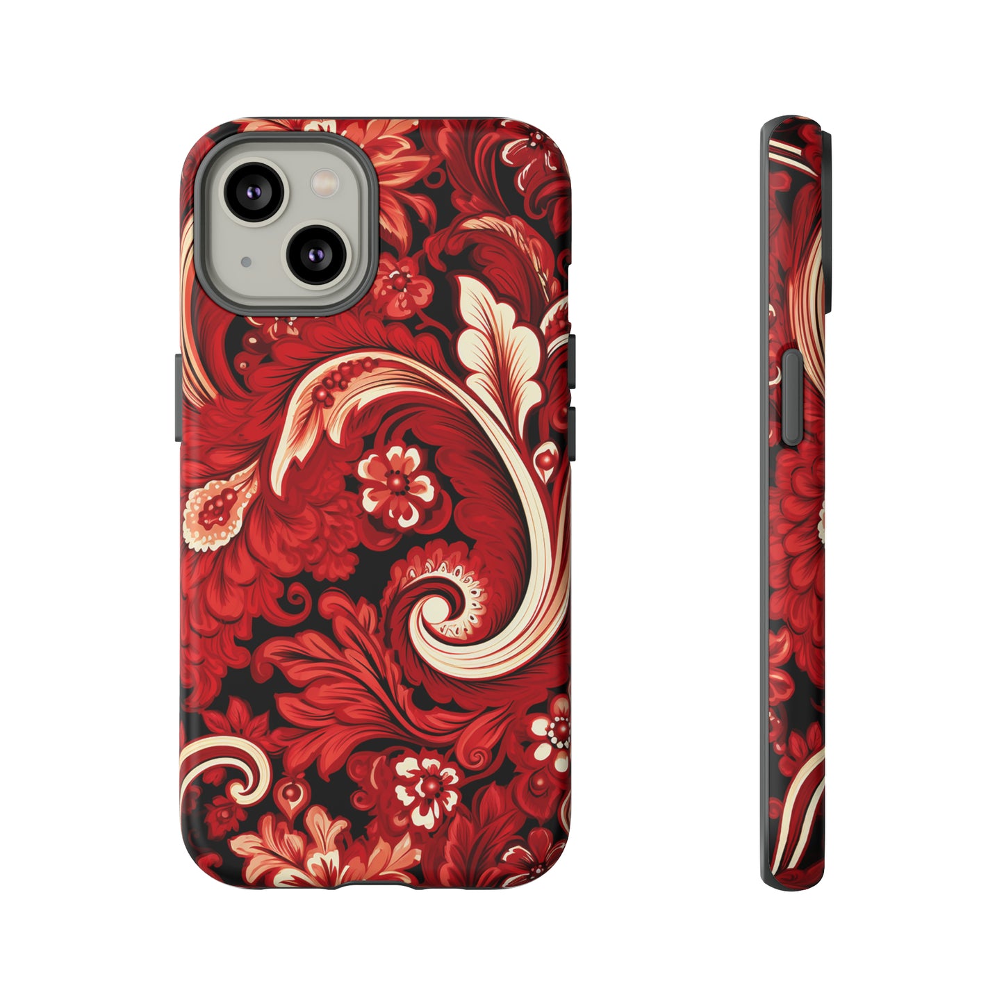 Cherry Red Paisley - Tough Cases