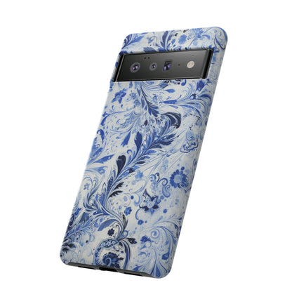 Silver Blue Paisley - Tough Cases