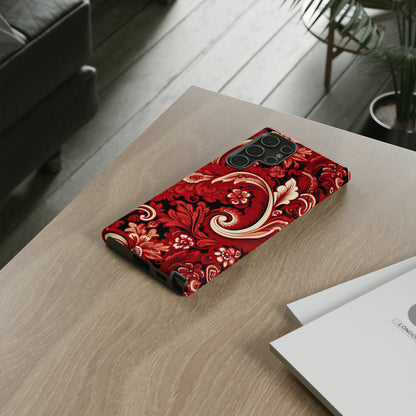 Cherry Red Paisley - Tough Cases