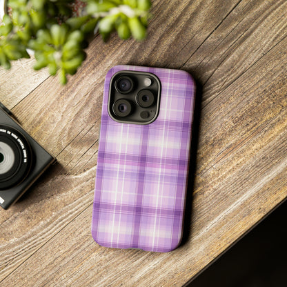 Pastel Lilac Tartan - Tough Cases