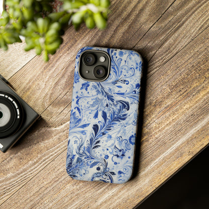 Silver Blue Paisley - Tough Cases