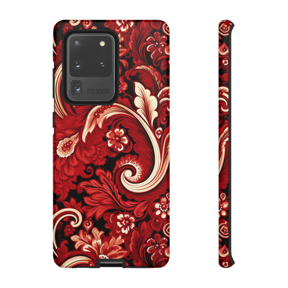 Cherry Red Paisley - Tough Cases