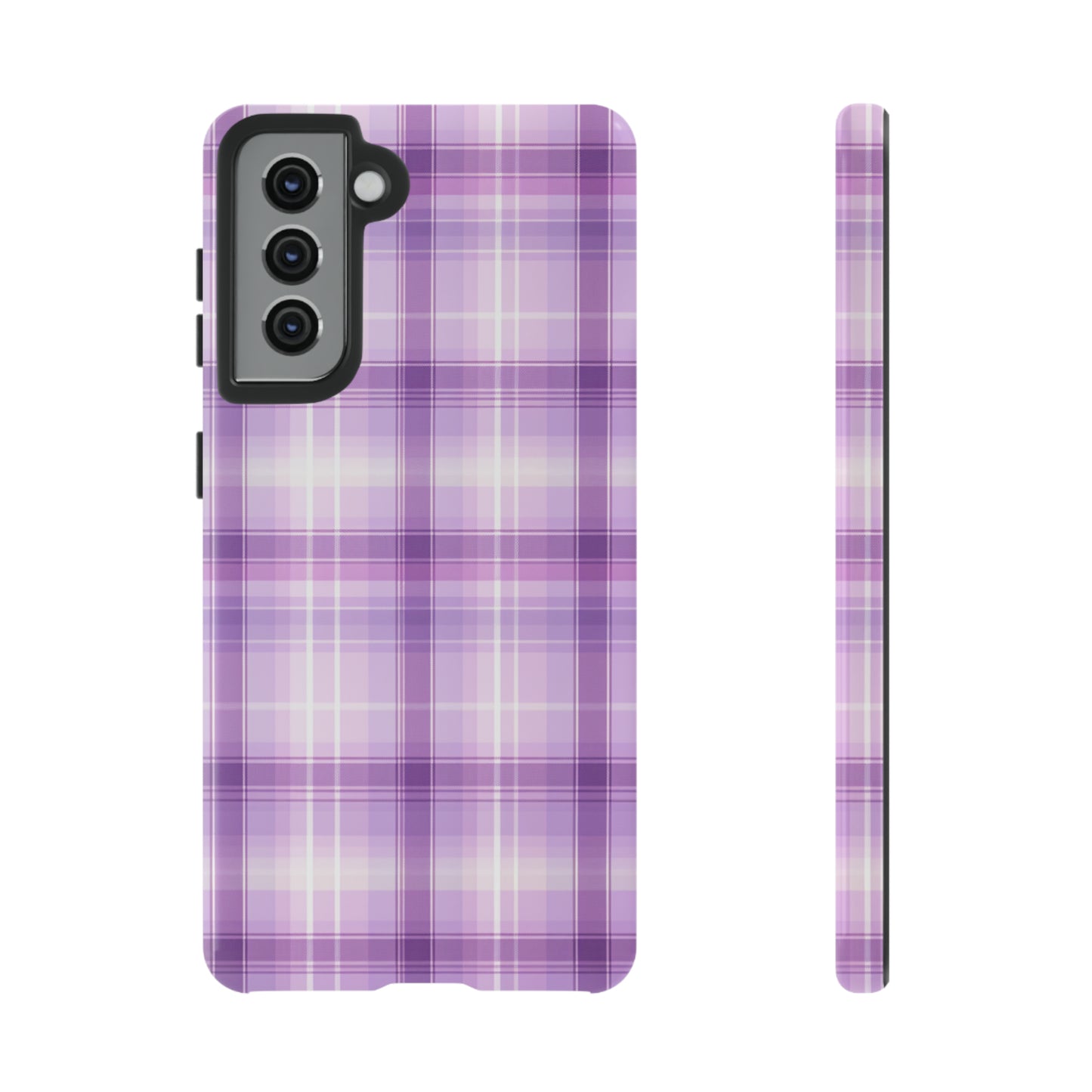 Pastel Lilac Tartan - Tough Cases