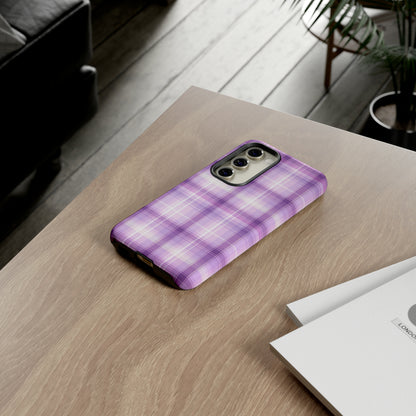 Pastel Lilac Tartan - Tough Cases