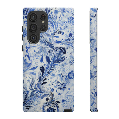 Silver Blue Paisley - Tough Cases