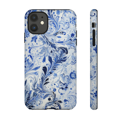 Silver Blue Paisley - Tough Cases