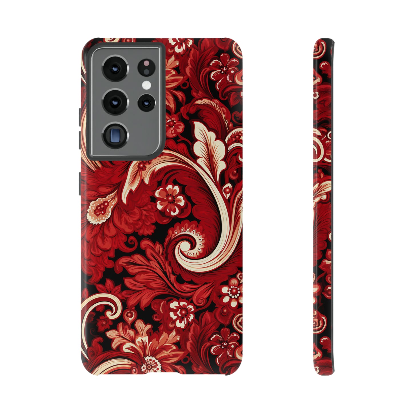 Cherry Red Paisley - Tough Cases