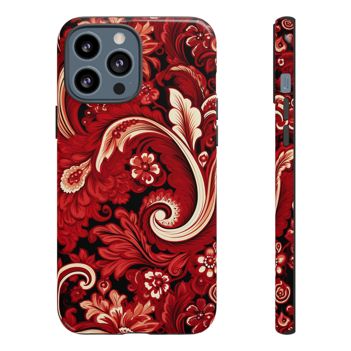 Cherry Red Paisley - Tough Cases