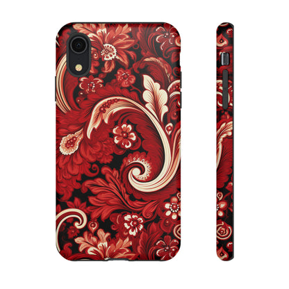 Cherry Red Paisley - Tough Cases