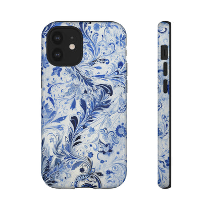 Silver Blue Paisley - Tough Cases