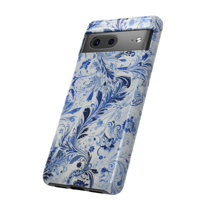 Silver Blue Paisley - Tough Cases