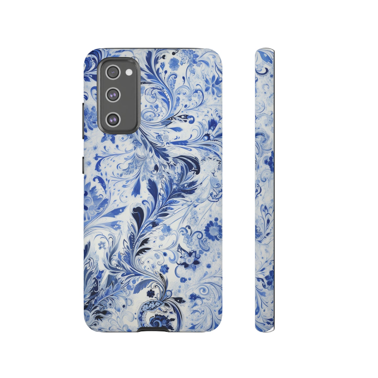 Silver Blue Paisley - Tough Cases