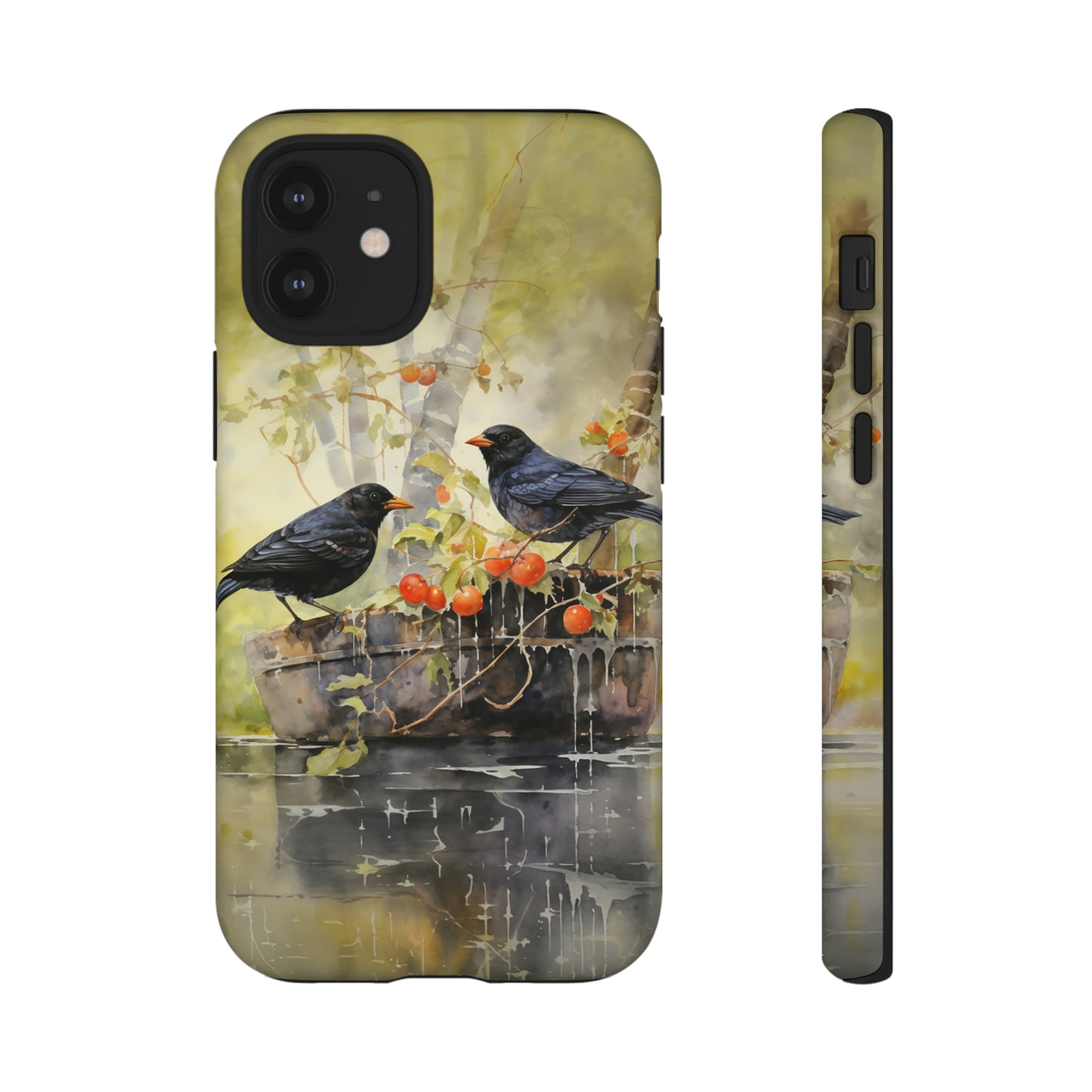 Blackbirds Watercolour - Tough Case