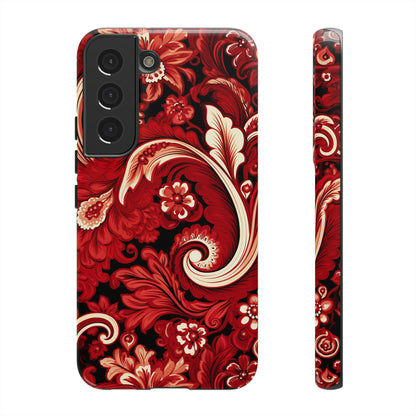 Cherry Red Paisley - Tough Cases