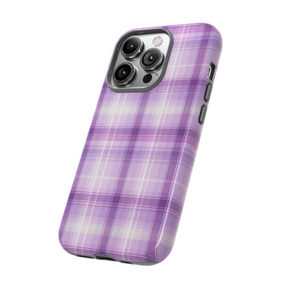 Pastel Lilac Tartan - Tough Cases