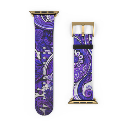 Apple Watch Strap - Purple Paisley