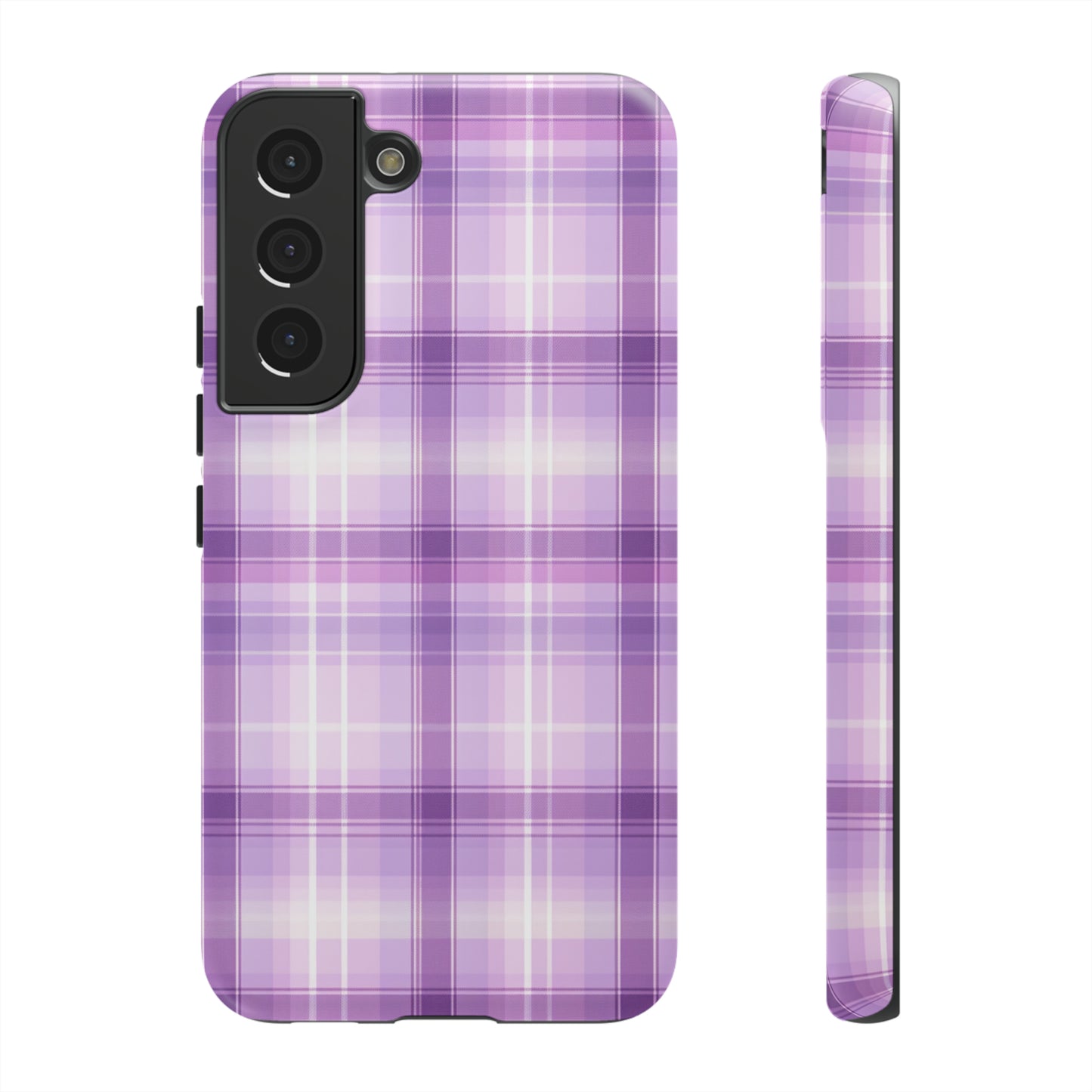 Pastel Lilac Tartan - Tough Cases