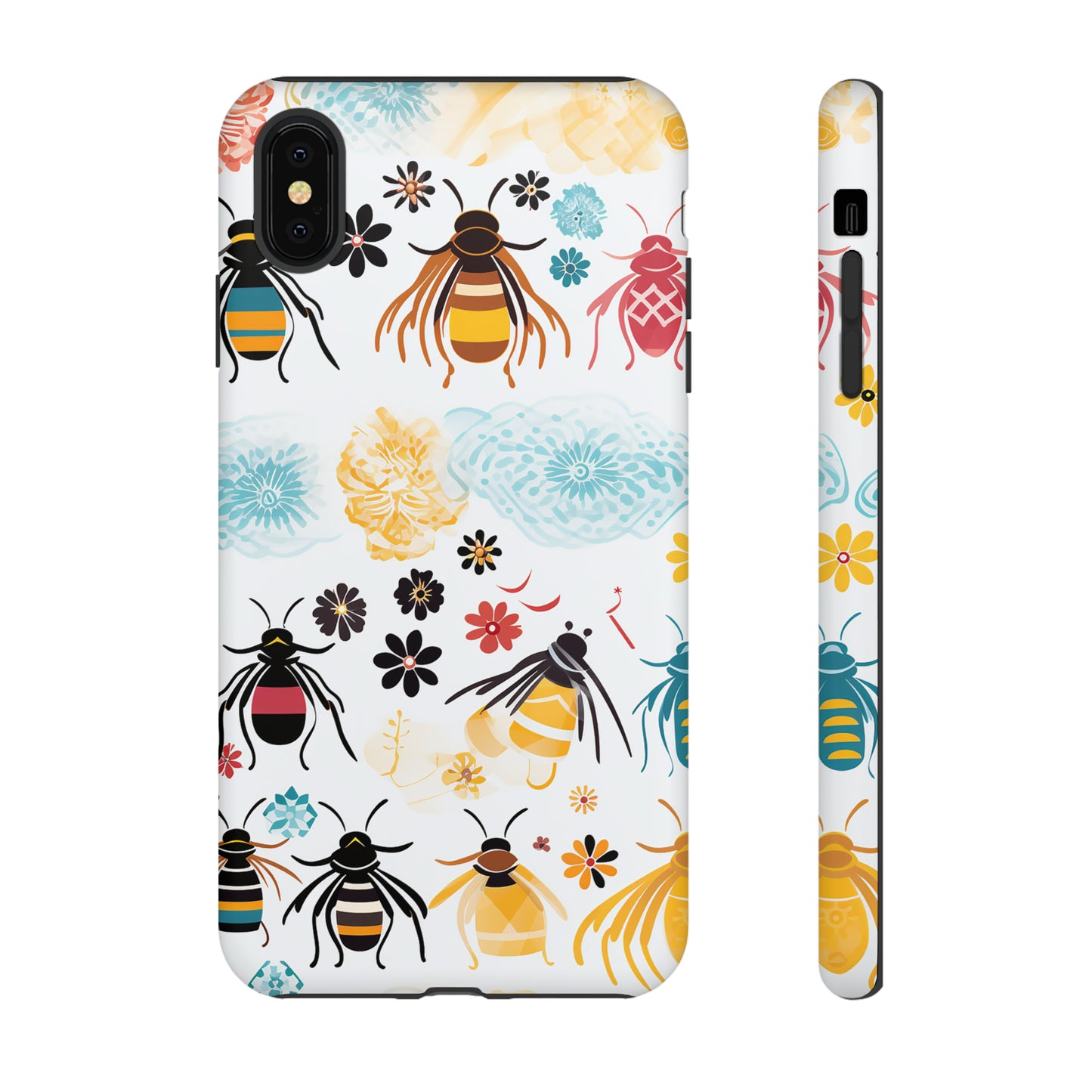 Colourful Bees and Flowers - Tough Cases