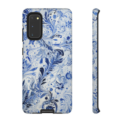 Silver Blue Paisley - Tough Cases