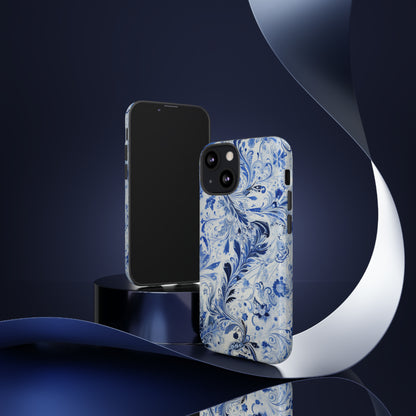 Silver Blue Paisley - Tough Cases