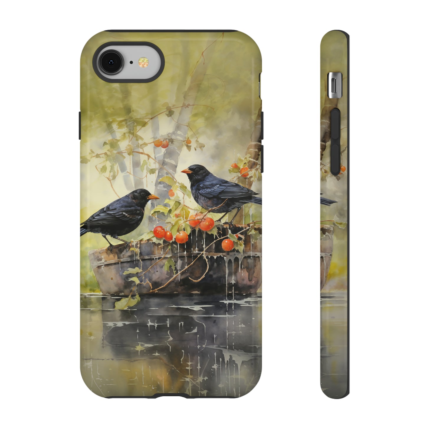 Blackbirds Watercolour - Tough Case