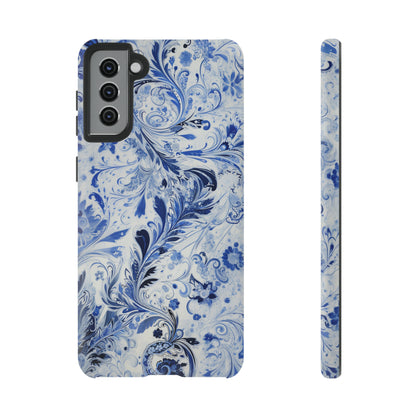 Silver Blue Paisley - Tough Cases