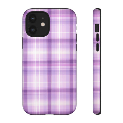 Pastel Lilac Tartan - Tough Cases