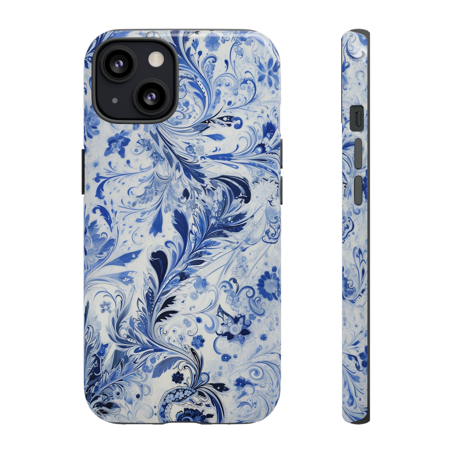 Silver Blue Paisley - Tough Cases