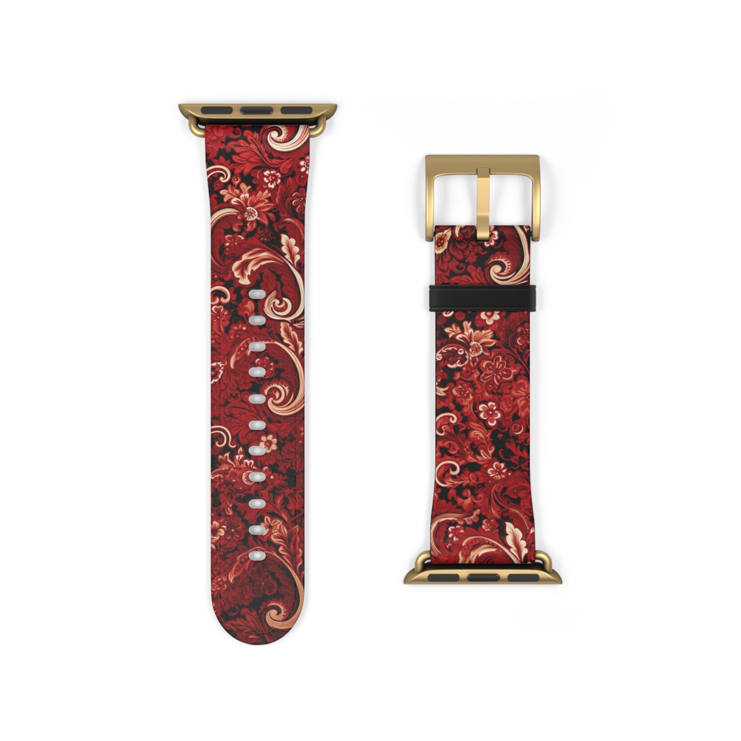 Apple Watch Strap - Cherry Red Paisley