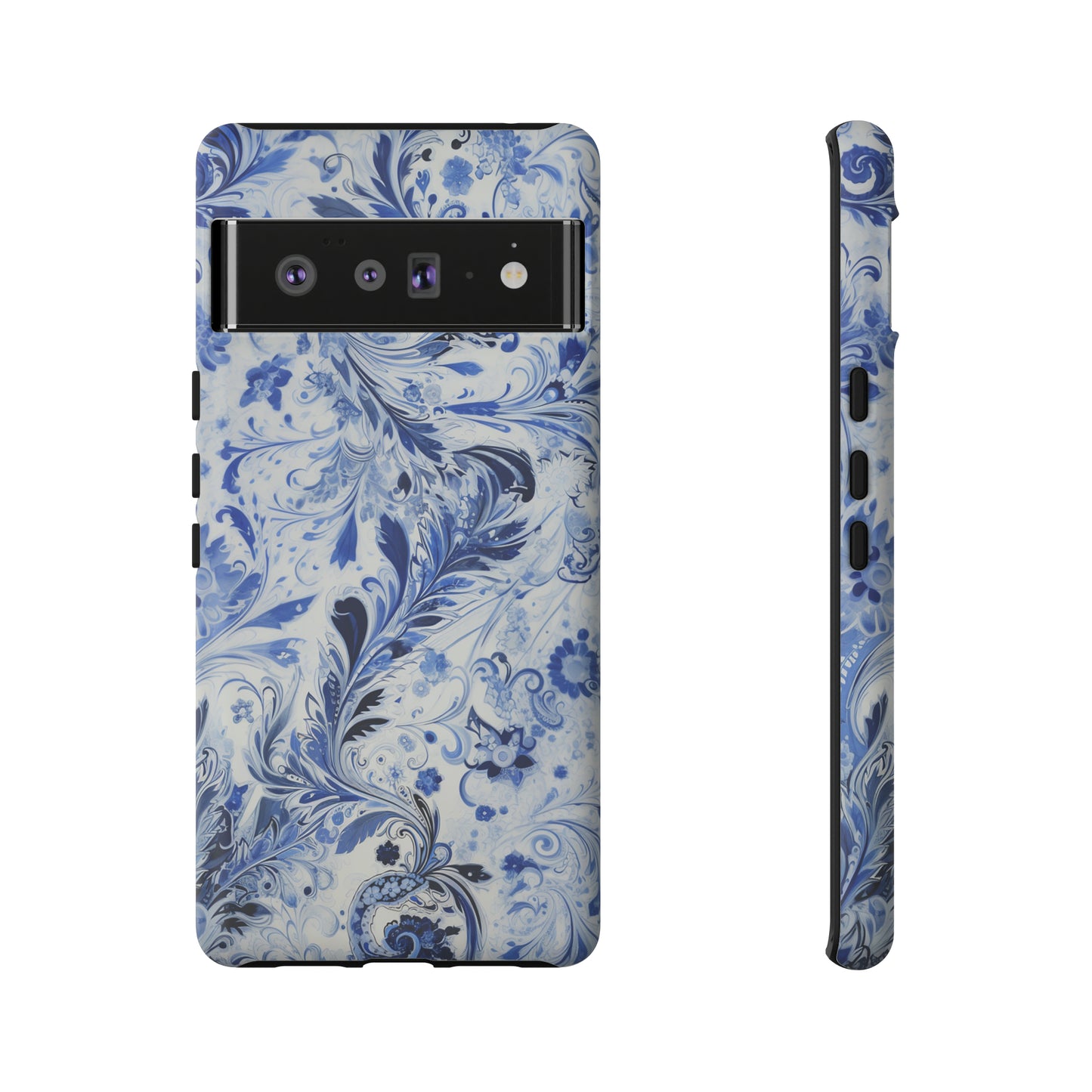 Silver Blue Paisley - Tough Cases