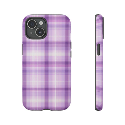 Pastel Lilac Tartan - Tough Cases