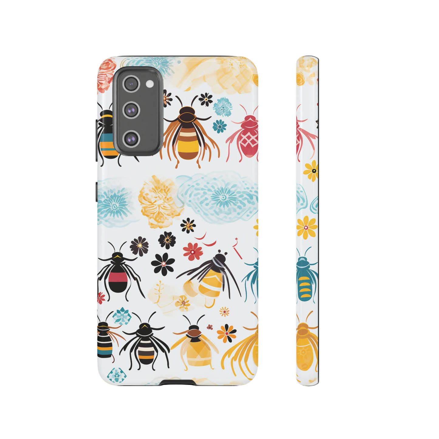 Colourful Bees and Flowers - Tough Cases