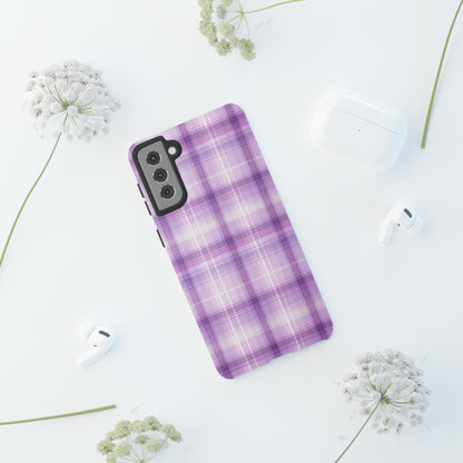 Pastel Lilac Tartan - Tough Cases