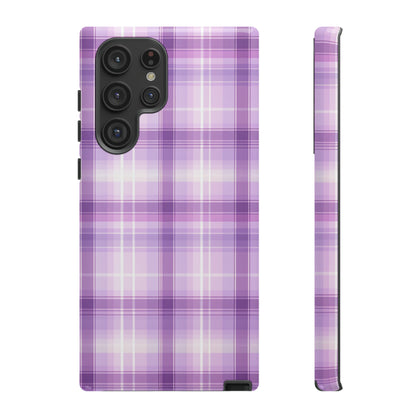 Pastel Lilac Tartan - Tough Cases