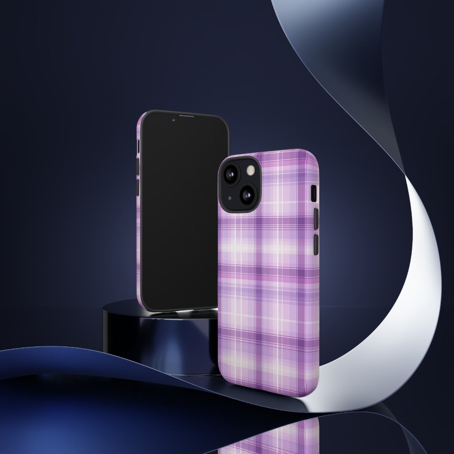 Pastel Lilac Tartan - Tough Cases