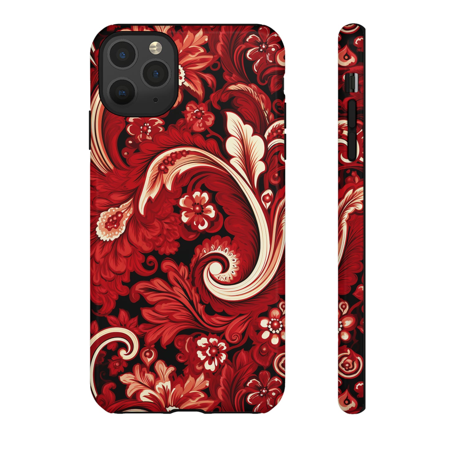 Cherry Red Paisley - Tough Cases