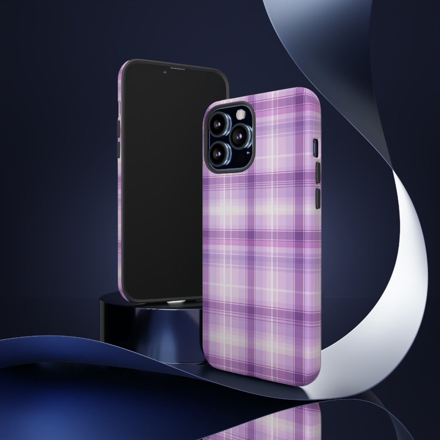 Pastel Lilac Tartan - Tough Cases