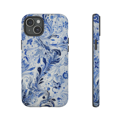 Silver Blue Paisley - Tough Cases