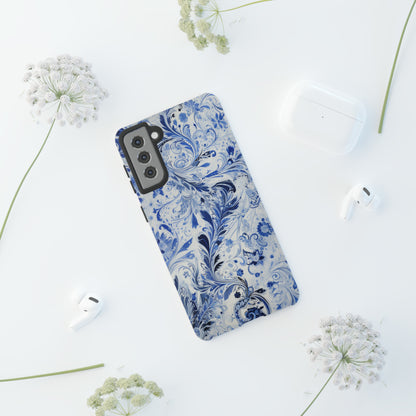 Silver Blue Paisley - Tough Cases